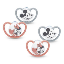 Chupete Nuk Silicona (Talla 2) 6 - 18 M Space Disney Gris 2 Uds.